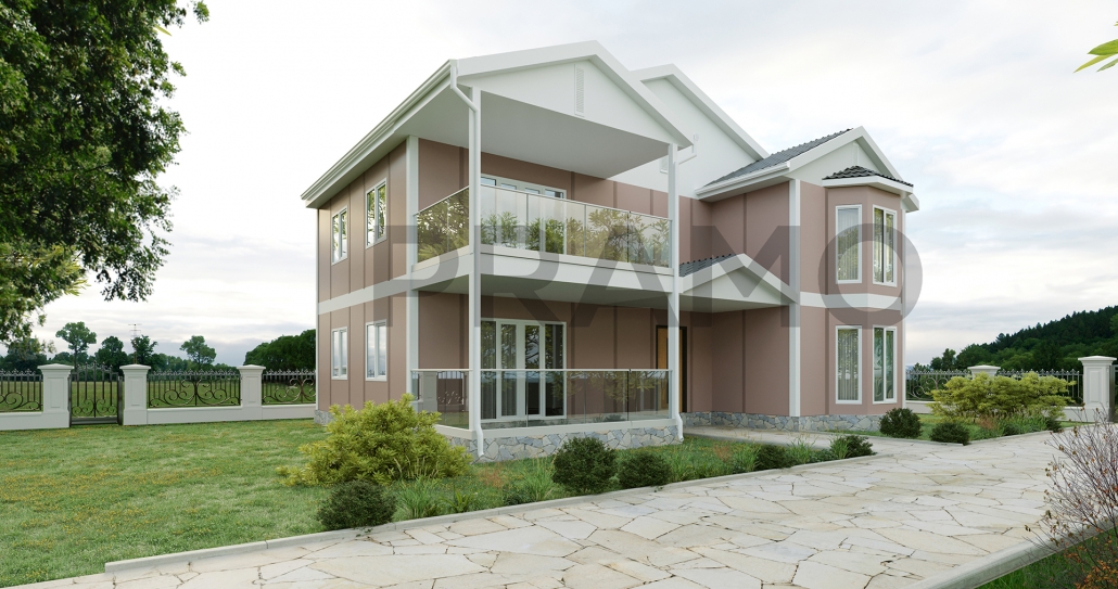 170 M2 Çi̇ft Katlı Prefabri̇k Ev