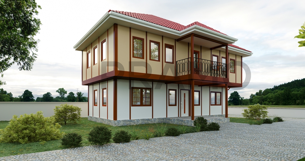 180 M2 Çi̇ft Katlı Prefabri̇k Ev