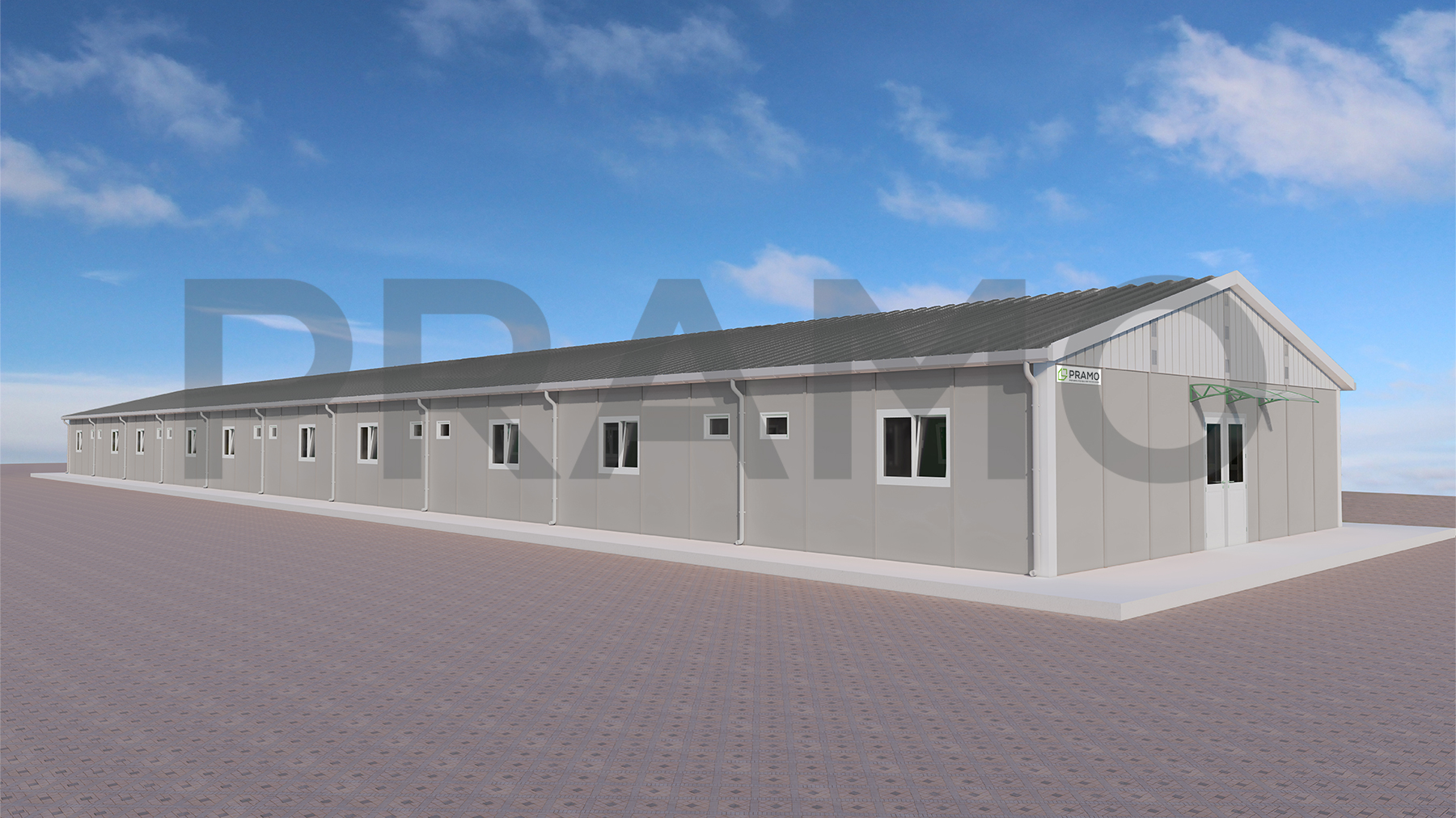 556 m² Prefabrik Hayvan Barınağı